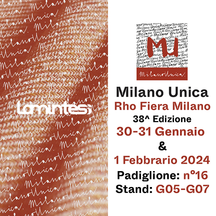 Milano Unica 3031 gennaio e 1 febbraio 2024 Lamintess